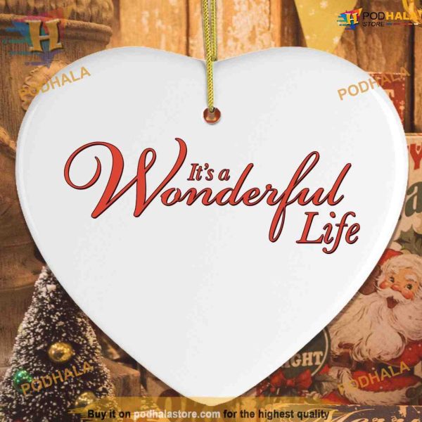 Wonderful Life Festive Christmas Ornament, Custom Family Ornaments