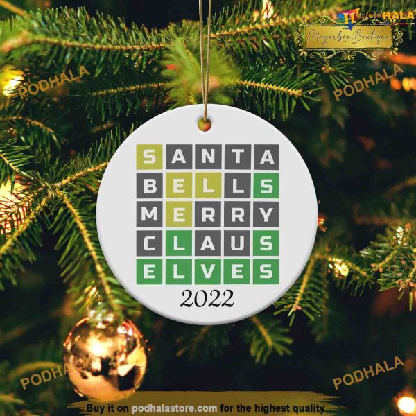 Wordle Christmas Ornament, Personalized Family Christmas Ornaments