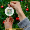 Wordle Lover Christmas Gift Ornament 2023, Personalized Family Ornaments