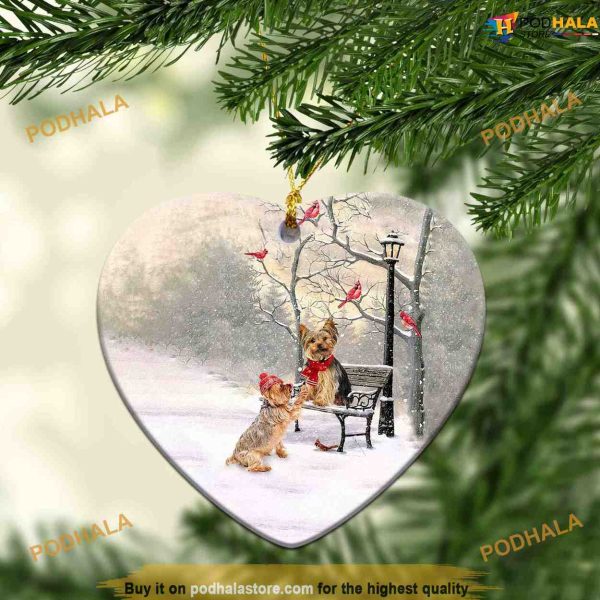 Yorkshire Terrier Pet Memorial Ornament, Family Christmas Ornaments