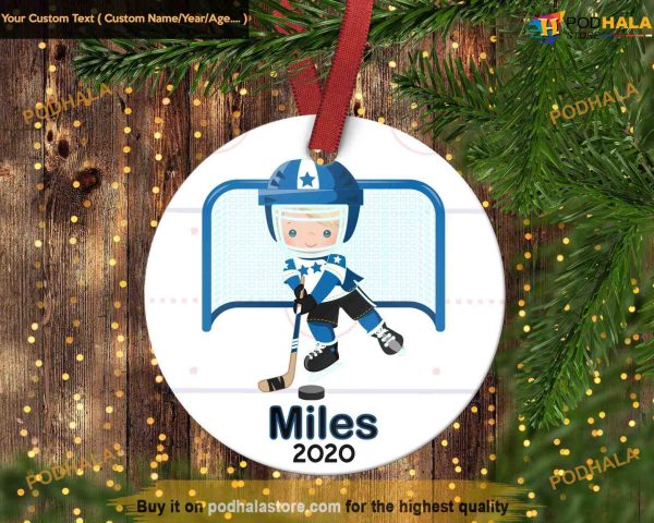 Youth Hockey Celebration Ornament, Funny Christmas Ornaments