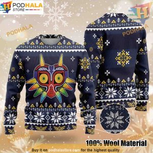 Zelda Majora's Mask Ugly Christmas Sweatshirt, Family Ugly Christmas Sweater