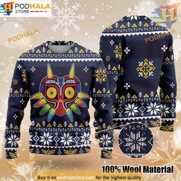 Zelda Majora’s Mask Ugly Christmas Sweatshirt, Family Ugly Christmas Sweater