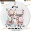 15 Years Married Personalized Mr. & Mrs. Christmas Ornament for Couples