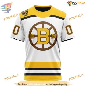 2023 2024 Centennial Third NHL Boston Bruins Hoodie 3D Commemorative Apparel 3
