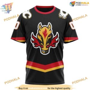 2023 Black Alternate Kits NHL Calgary Flames Hoodie 3D Sweatshirt 3