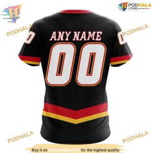 2023 Black Alternate Kits NHL Calgary Flames Hoodie 3D Sweatshirt 4
