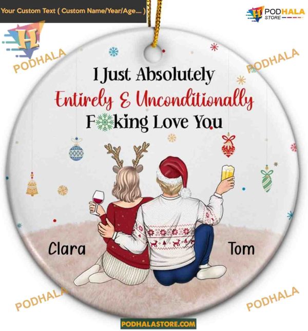2023 Couple’s Love Ornament, Personalized First Christmas