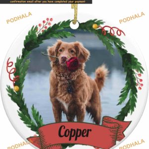 2023 Custom Ceramic Christmas Ornaments Text & Photo, Unique Pendant Decor