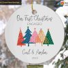 2023 Engagement Christmas Ornament, Ceramic Keepsake Memorial Decor Gift