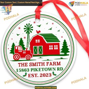2023 Farmhouse Christmas Ornament, Tractor, Farmer Gift, Farm Life
