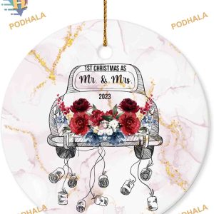 2023 First Married Christmas Ornament, Mr. and Mrs. Wedding Gift