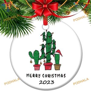 2023 Funny Cactus Keepsake Ornament, Family Christmas Tree Ornaments