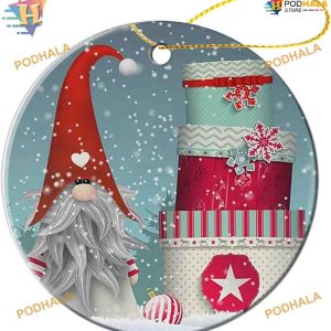 2023 Gnome & Snowflake Ball Christmas Ornaments, Personalized Family Tree Decoration