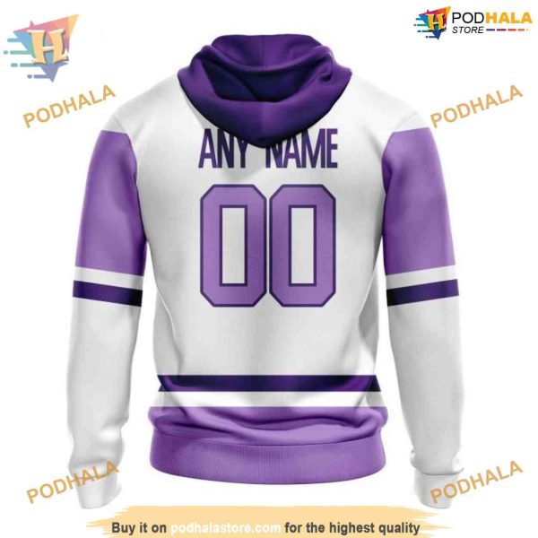 2023 Hockey Fight Cancer NHL Arizona Coyotes Hoodie 3D, Personalize Arizona Coyotes Gear