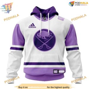 2023 Hockey Fight Cancer Personalized NHL Buffalo Sabres 3D Hoodie 1