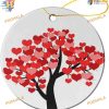 2023 Love Tree & Red Heart Ornament, Family Tree Decoration for Valentines