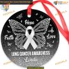 2023 Lung Cancer Awareness Christmas Ornament, Survivor Encouragement