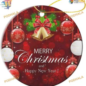 2023 Merry Christmas Ball & Xmas Bell Ornament, Family Christmas Ornaments