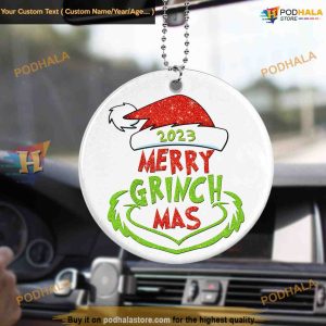 2023 Merry Grinchmas Decor Santa Grinch Christmas Ornaments 2