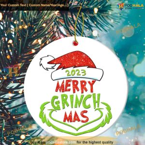 2023 Merry Grinchmas Decor Santa Grinch Christmas Ornaments 3