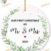 2023 Mr & Mrs First Christmas Ornament, Wedding Couple Gift