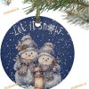 2023 Navy Blue Snowman Xmas Ornament, Custom Family Ornaments