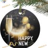 2023 New Year Decor Champagne Clock Balloon Ornaments, Family Christmas Tree