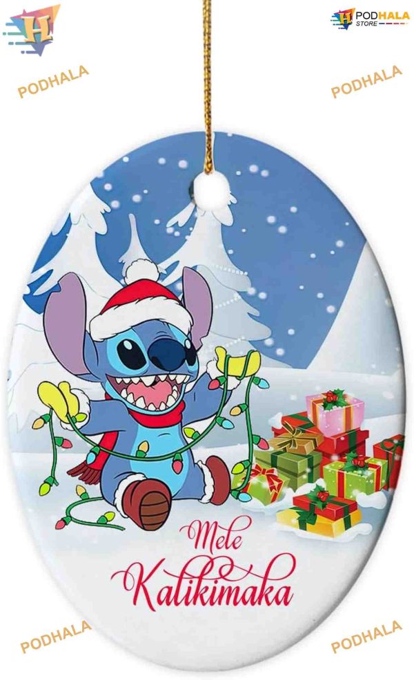 2023 Orval Stitch Character Ceramic Ornament, Custom Family Christmas Ornaments