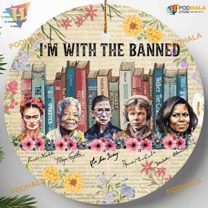 2023 RBG & Frida Ceramic Feminist Ornament, Friends Christmas Ornaments