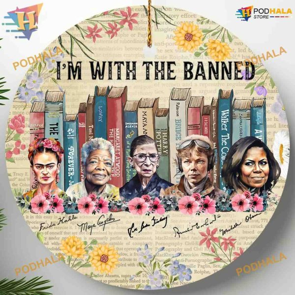 2023 RBG & Frida Ceramic Feminist Ornament, Friends Christmas Ornaments