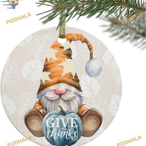 2023 Thanksgiving Gnome & Pumpkin Ornaments, Family Tree Decoration