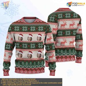 2023 Ugly Christmas Sweater Custom Face Personalized Photo Gift 2