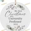 2023 University Professor's First Christmas Ornament, Funny Christmas Ornaments