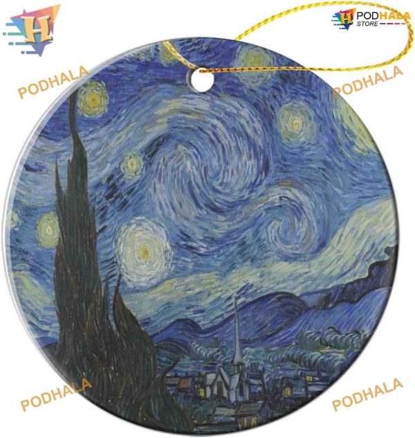 2023 Van Gogh Starry Night Art Ornament, Friends Christmas Ornaments