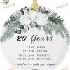 20th Anniversary Ceramic Christmas Decor, Couples  Keepsake Ornament