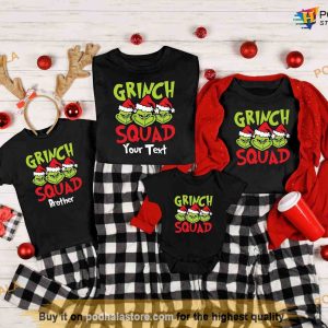3 Heads Grinch Group Fun, Funny Grinch Personalized Shirt, Xmas Matching Set