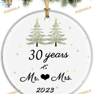 30th Wedding Anniversary Personalized Ornament Gift for Couples 2023