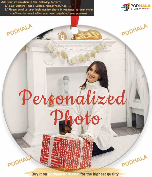 3D Ceramic Custom Photo Christmas Ornament 2023 Unique Tree Keepsake