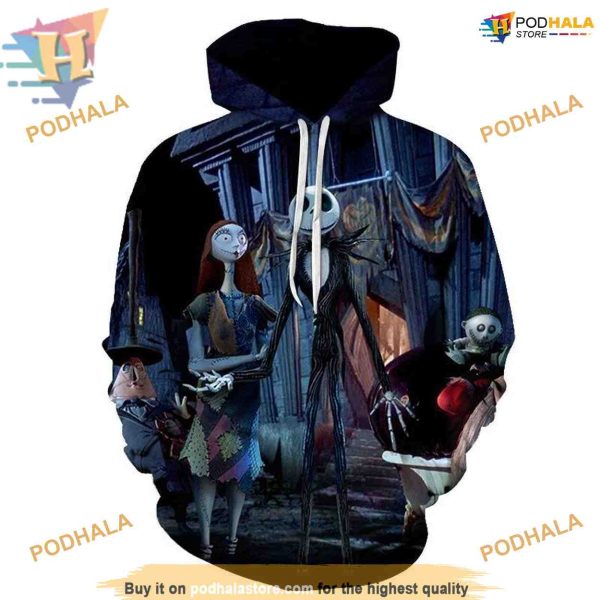 3D Jack Sally Unisex Pullover, Funny Christmas Gift Ideas