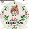 3rd Anniversary Squirrel Ornament, 3 Years Together Christmas Keepsake