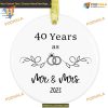 40th Anniversary 2023 Couples  Ceramic Ornament, Personalized Gift