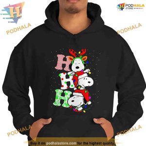 90s Snoopy Ho Ho Ho Christmas Hoodie Retro Peanuts Gift 3