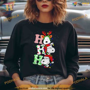 90s Snoopy Ho Ho Ho Christmas Hoodie Retro Peanuts Gift 4