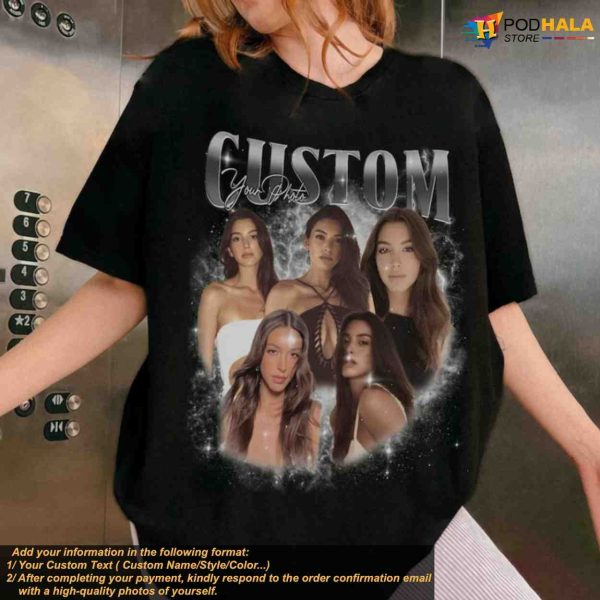 90s Vintage Bootleg T-Shirt Customization, Personalized Xmas Shirt Options