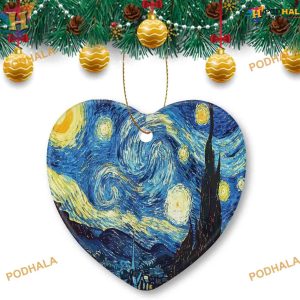 Abstract Blue Starry Night Ornament, 2023 Family Christmas Tree Keepsake