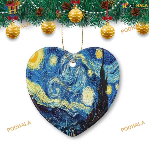 Abstract Blue Starry Night Ornament, 2023 Family Christmas Tree Keepsake