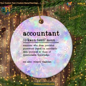 Accountant 2023 Christmas Ornament, Personalized Snowflake Decor