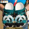 Adorable Panda Leaf Pattern Clogs Crocs, Funny Christmas Gift Ideas