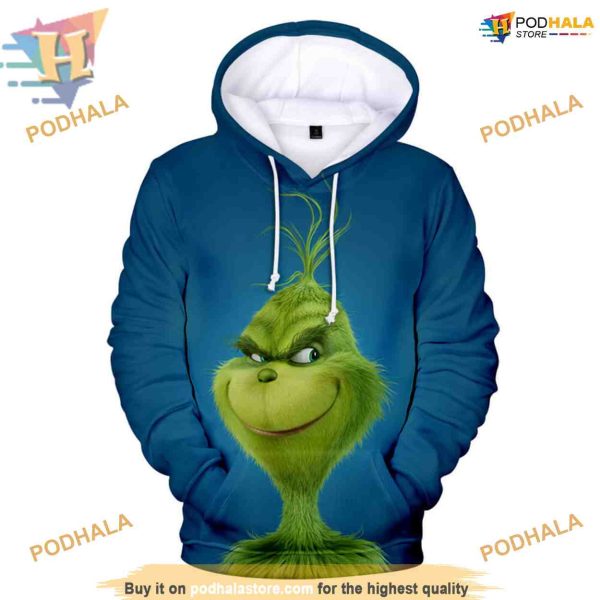 Adult Grinch Cosplay 3D Pullover, Top Funny Christmas Gift Ideas